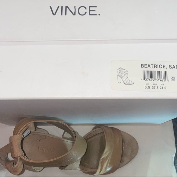 VINCE Beatrice Suede Wrap Heel, Size EUR37.5/  7.5US - Picture 6 of 6